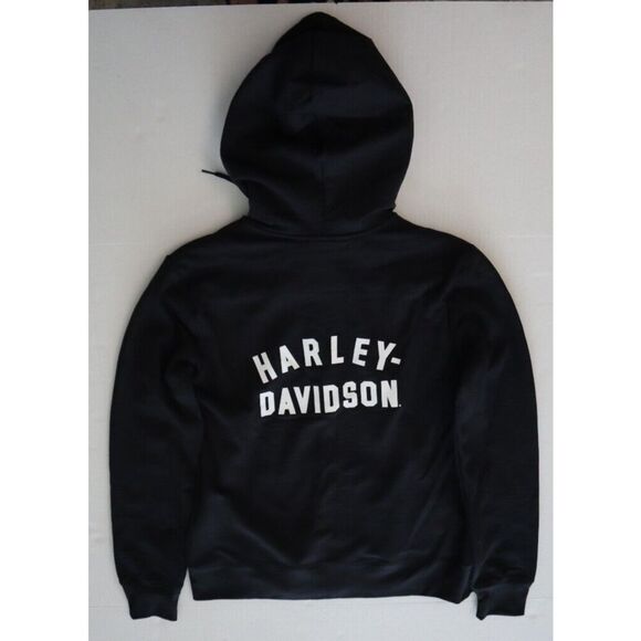 Harley-Davidson WMN Sz 2XL Black Beauty Special Racer Font Zip Front Hoodie - Picture 9 of 9